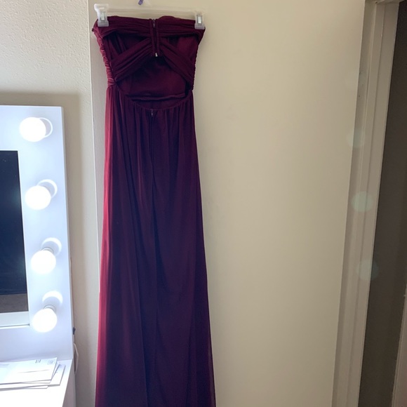 Burgundy long dress - Picture 4 of 7